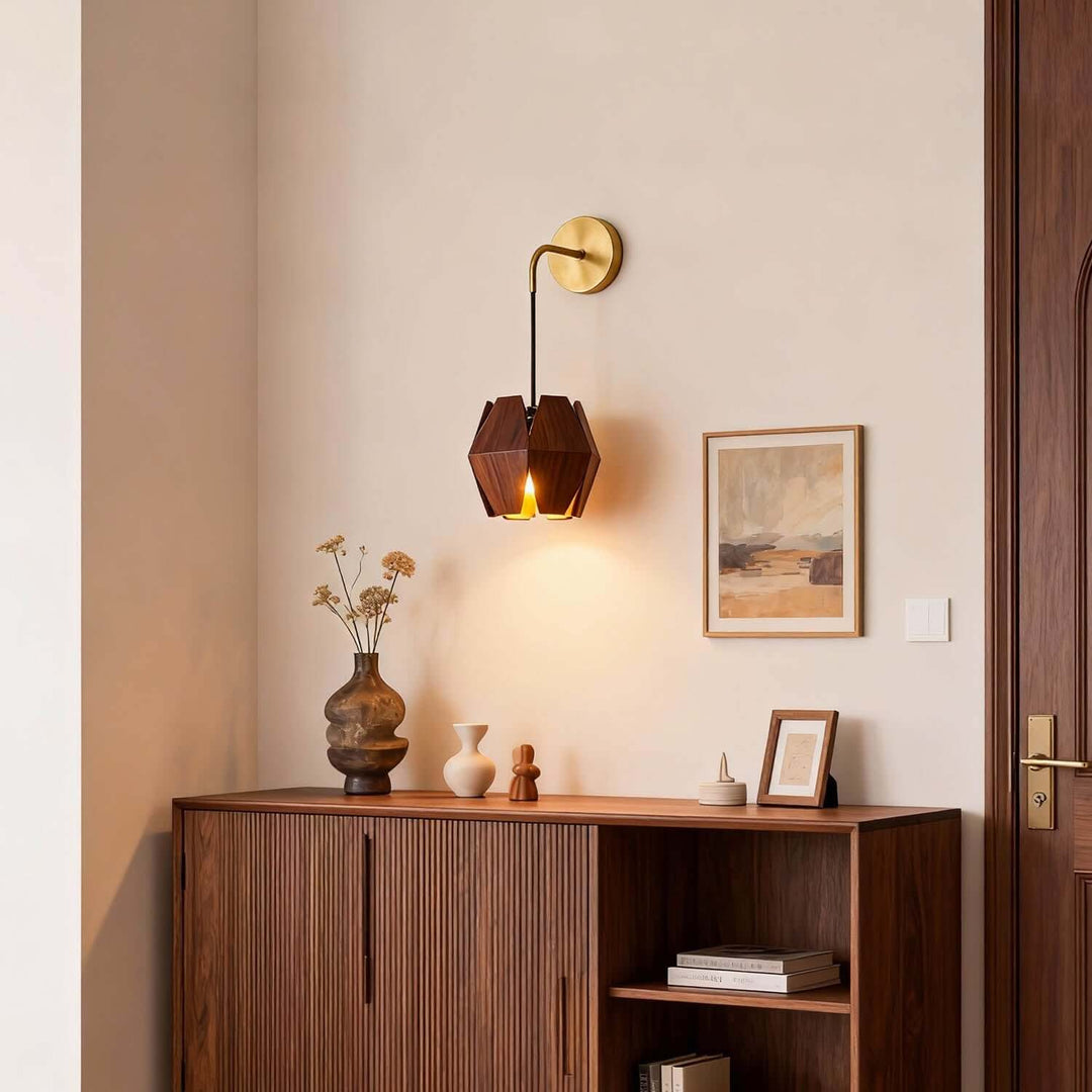 Lunexi Wall Light - Japandi Vintage Creative Wood Bedside
