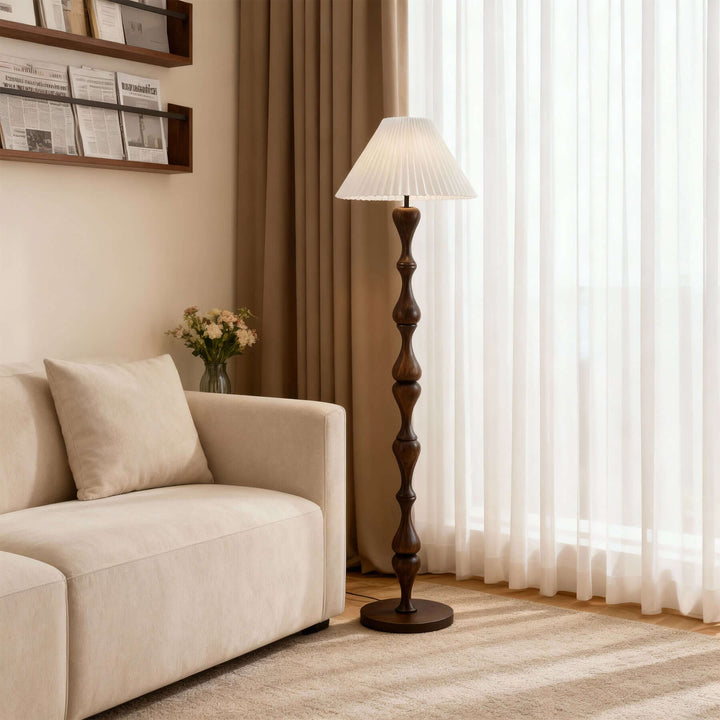 Lunor Floor Lamp – French Style Vintage Fabric Floor Lamp