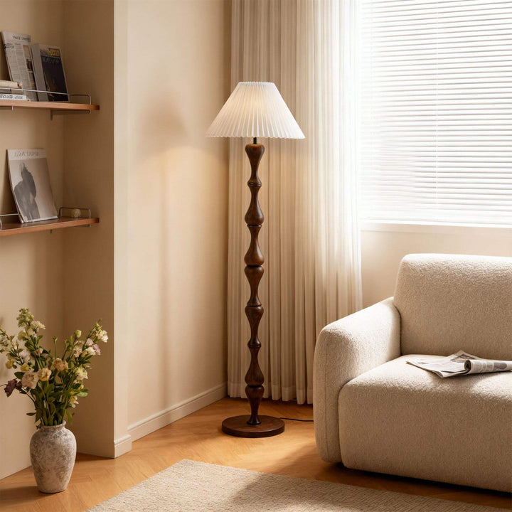 Lunor Floor Lamp – French Style Vintage Fabric Floor Lamp