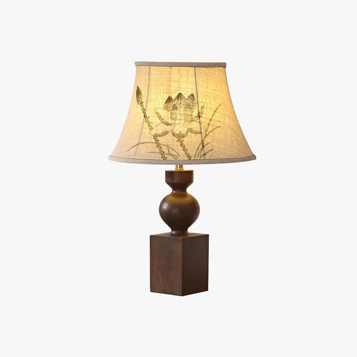 Luremo Table Lamp – Vintage Japandi Fabric Bedside Light