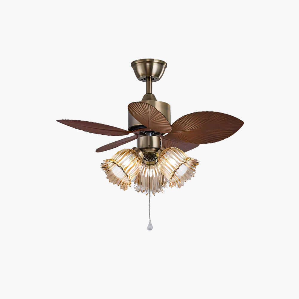 Lymoz Ceiling Fan Light | American Flower Glass Light