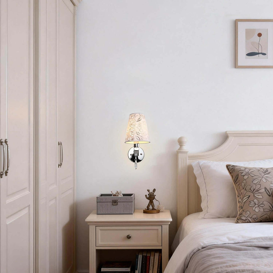 Lynar Wall Light – Vintage Art Deco Fabric Bedside Lamp