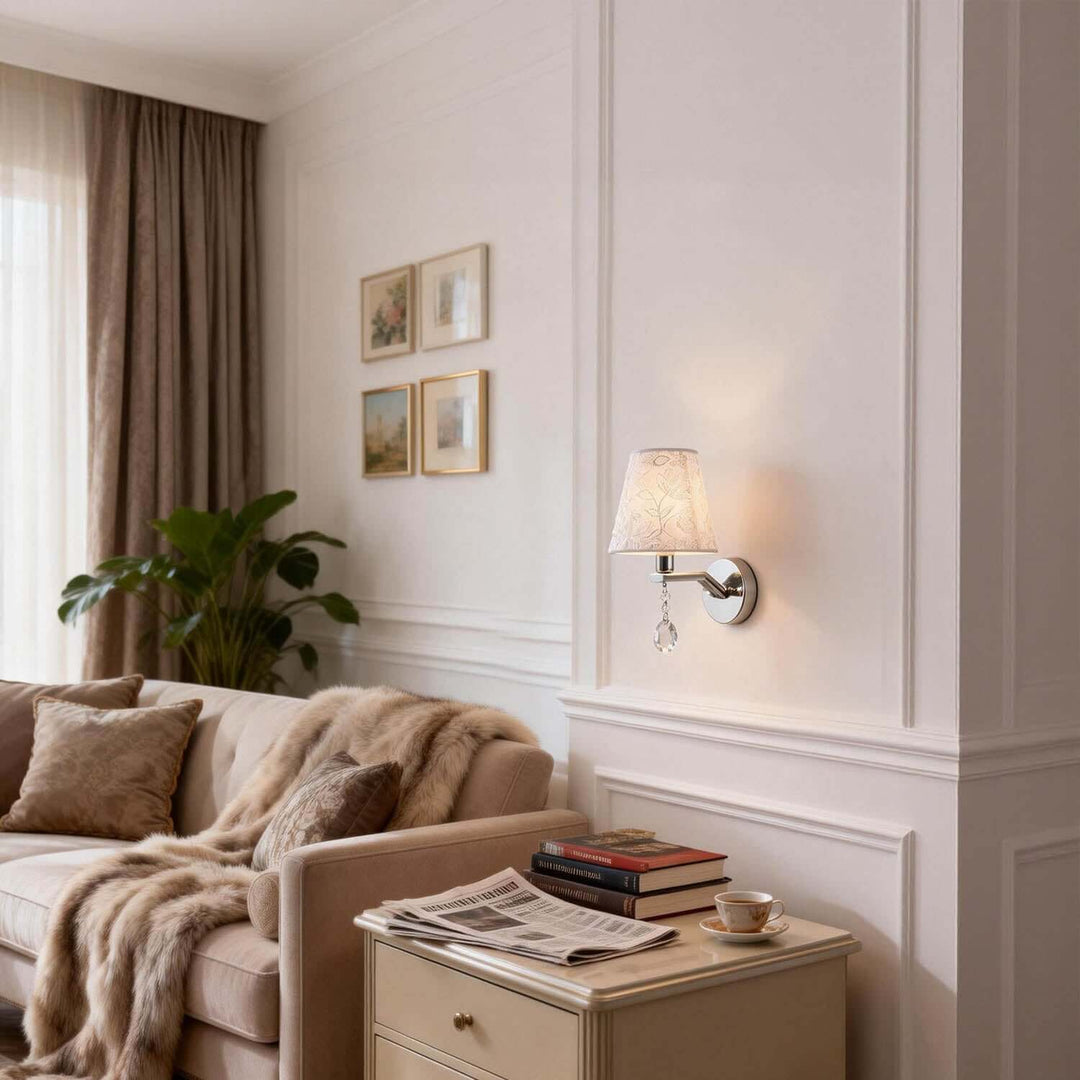 Lynar Wall Light – Vintage Art Deco Fabric Bedside Lamp