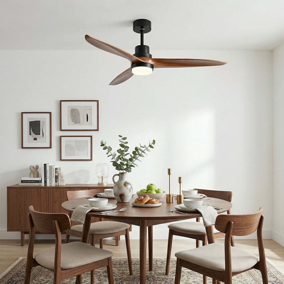 Mevira Ceiling Fan Light | Modern Style Dining Room