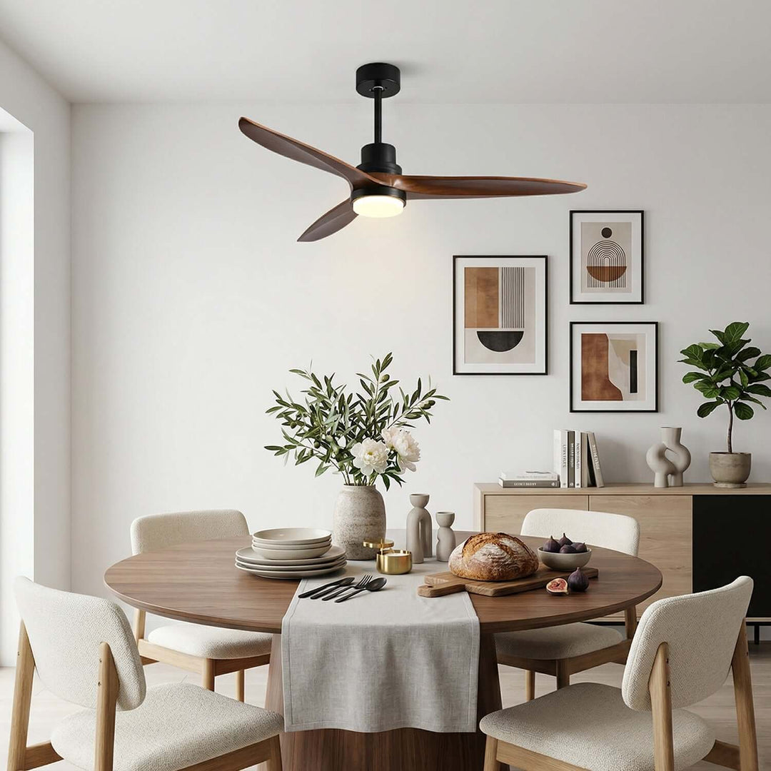 Mevira Ceiling Fan Light | Modern Style Dining Room