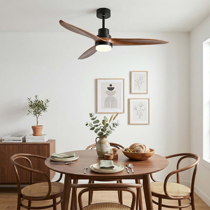 Mevira Ceiling Fan Light | Modern Style Dining Room
