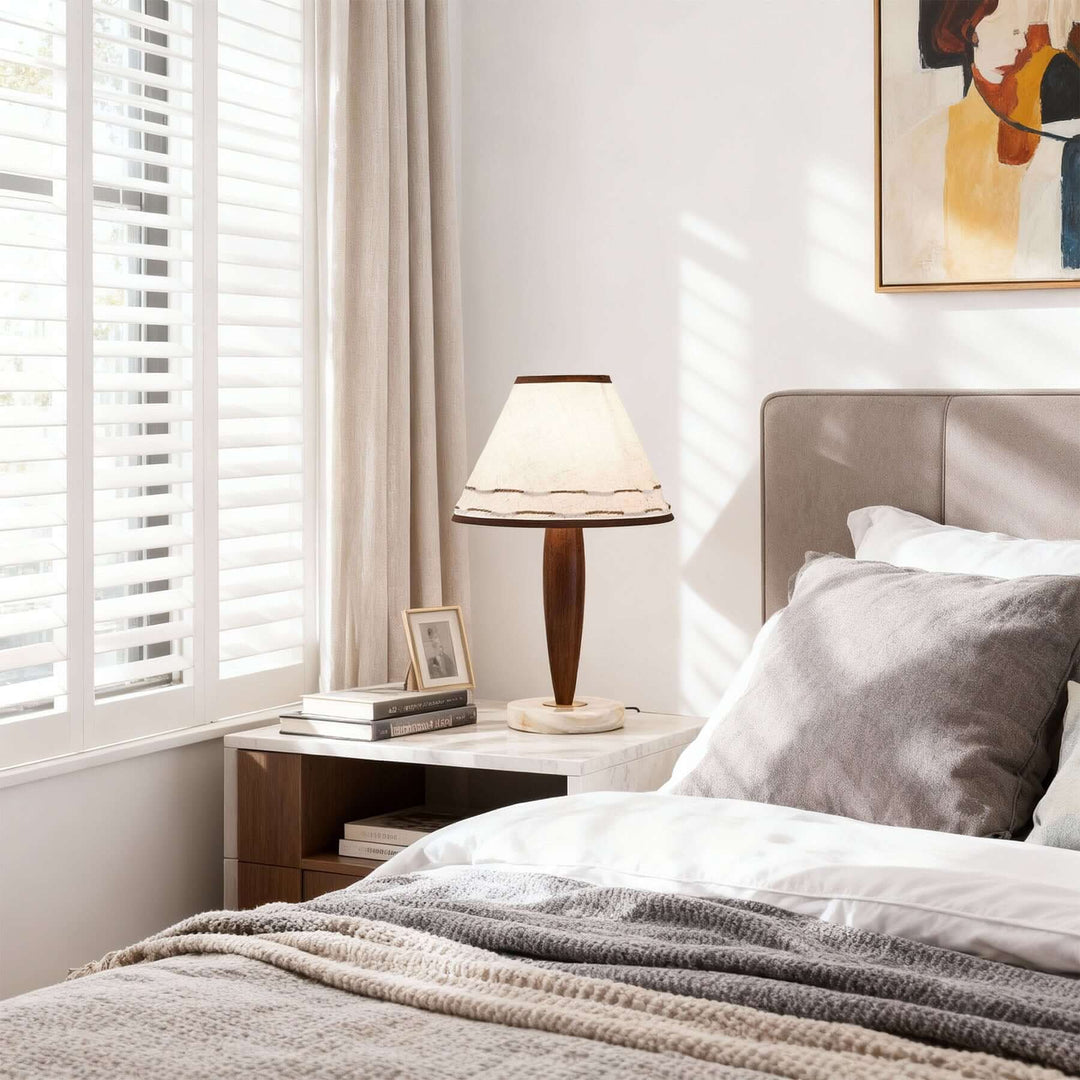 Mezra Table Lamp – Creative Fabric Vintage Bedside Lamp