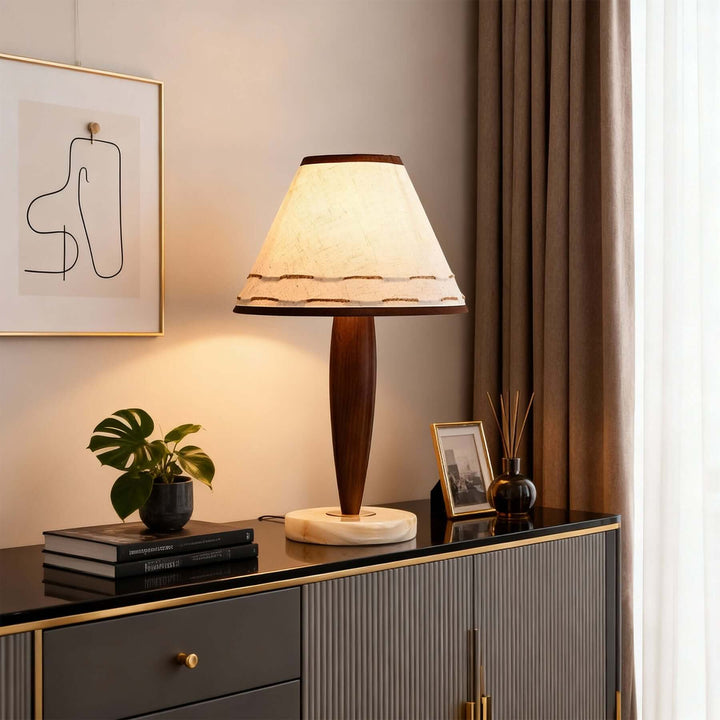 Mezra Table Lamp – Creative Fabric Vintage Bedside Lamp