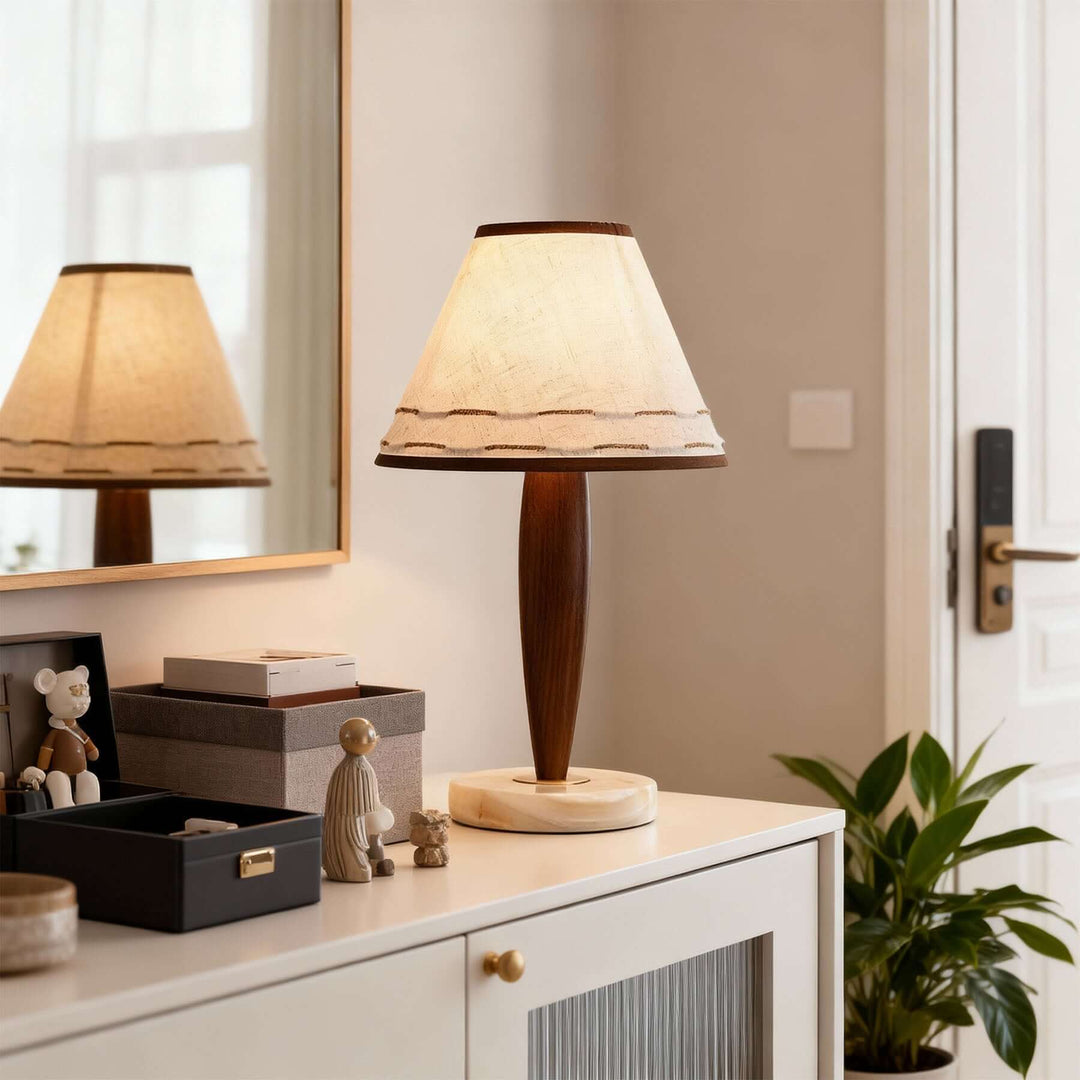 Mezra Table Lamp – Creative Fabric Vintage Bedside Lamp