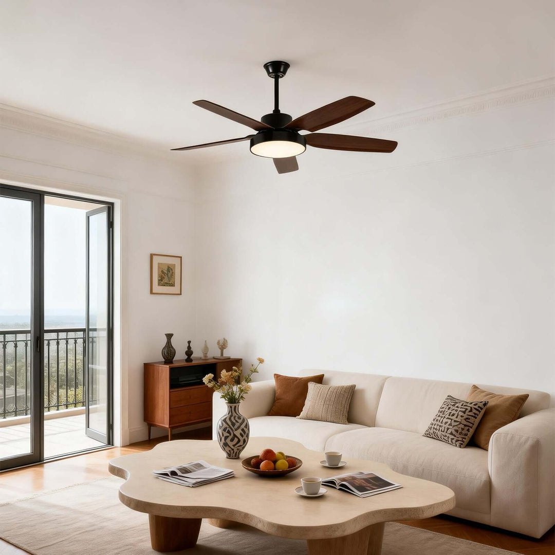 Mleff Ceiling Fan Light - Vintage French ABS Bedroom Light