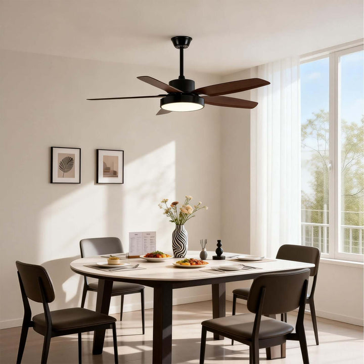 Mleff Ceiling Fan Light - Vintage French ABS Bedroom Light