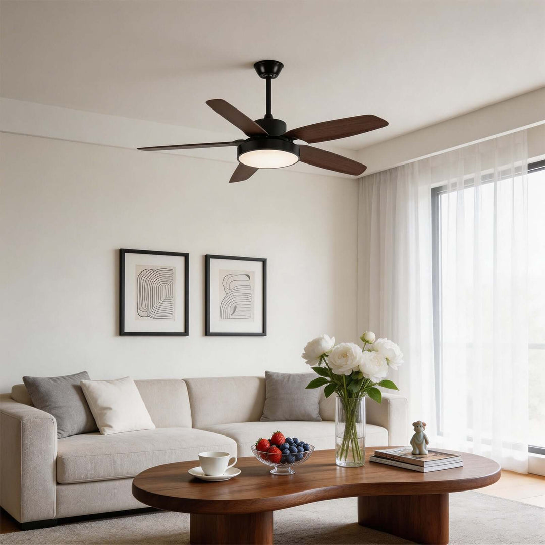 Mleff Ceiling Fan Light - Vintage French ABS Bedroom Light