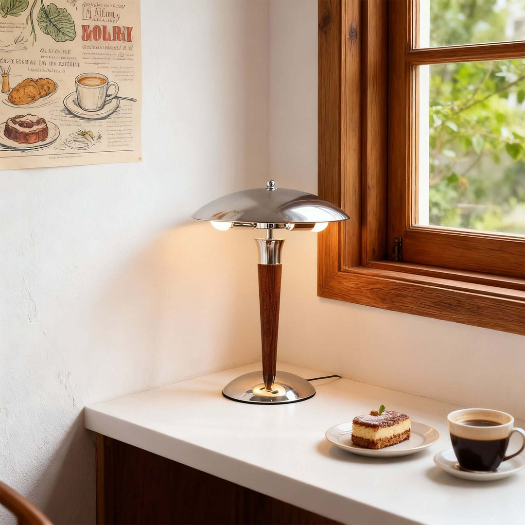 Dekanu Table Lamp – Chrome Metal French Country Luxury