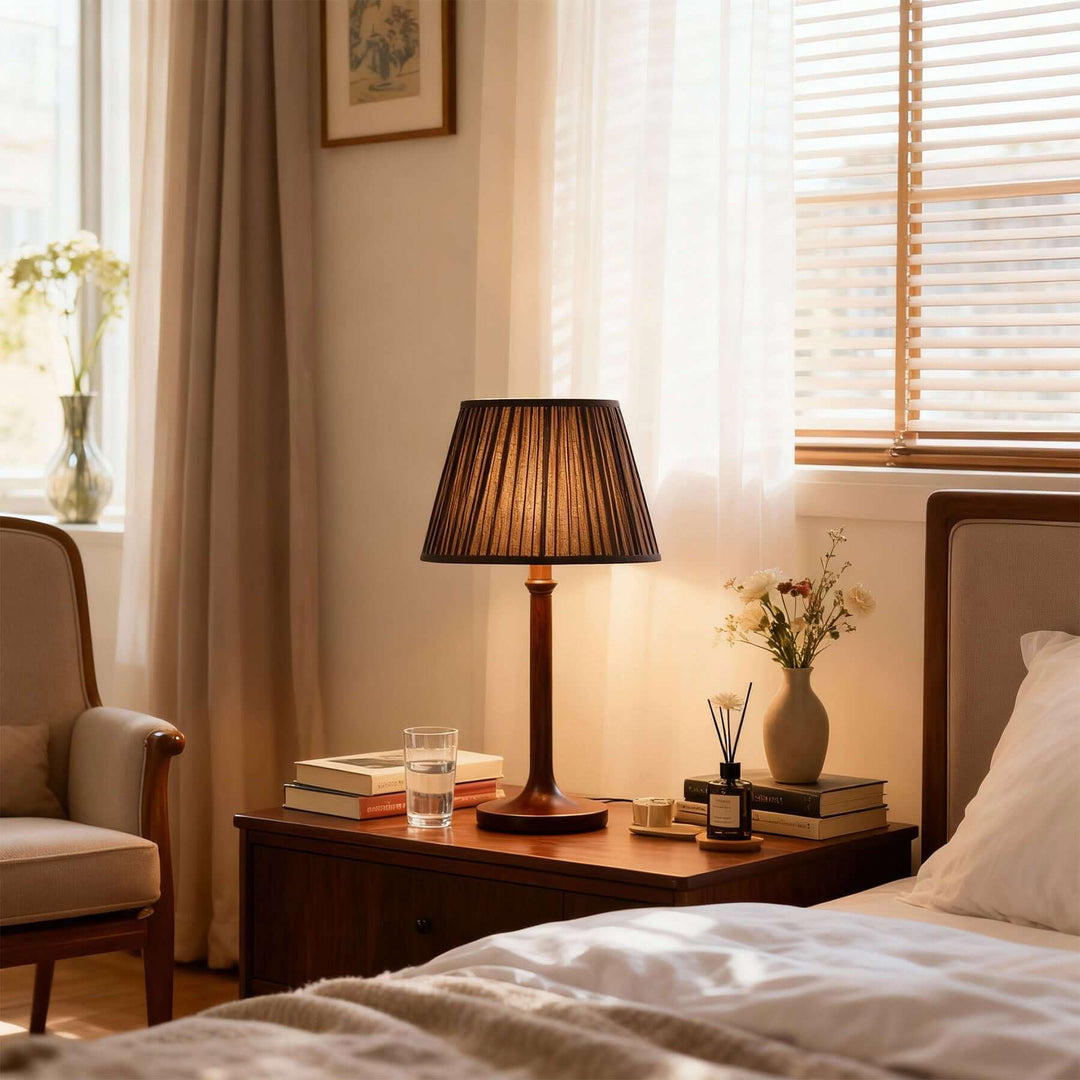 Nafira Table Lamp – Vintage French Country Fabric Light