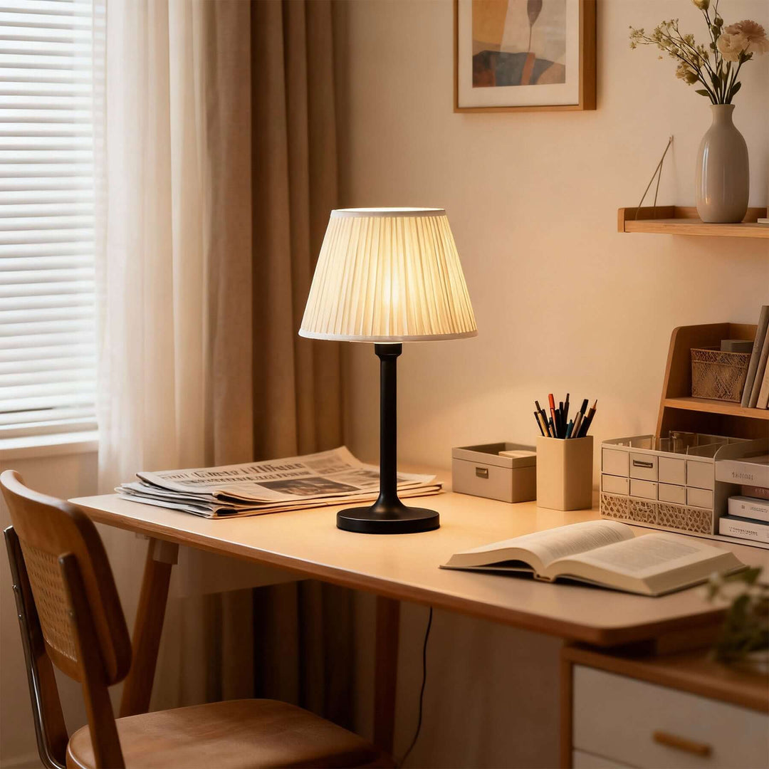 Nafira Table Lamp – Vintage French Country Fabric Light