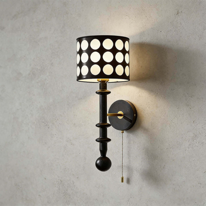 Navira Wall Lamp - French Vintage Solid Wood Fabric Hallway