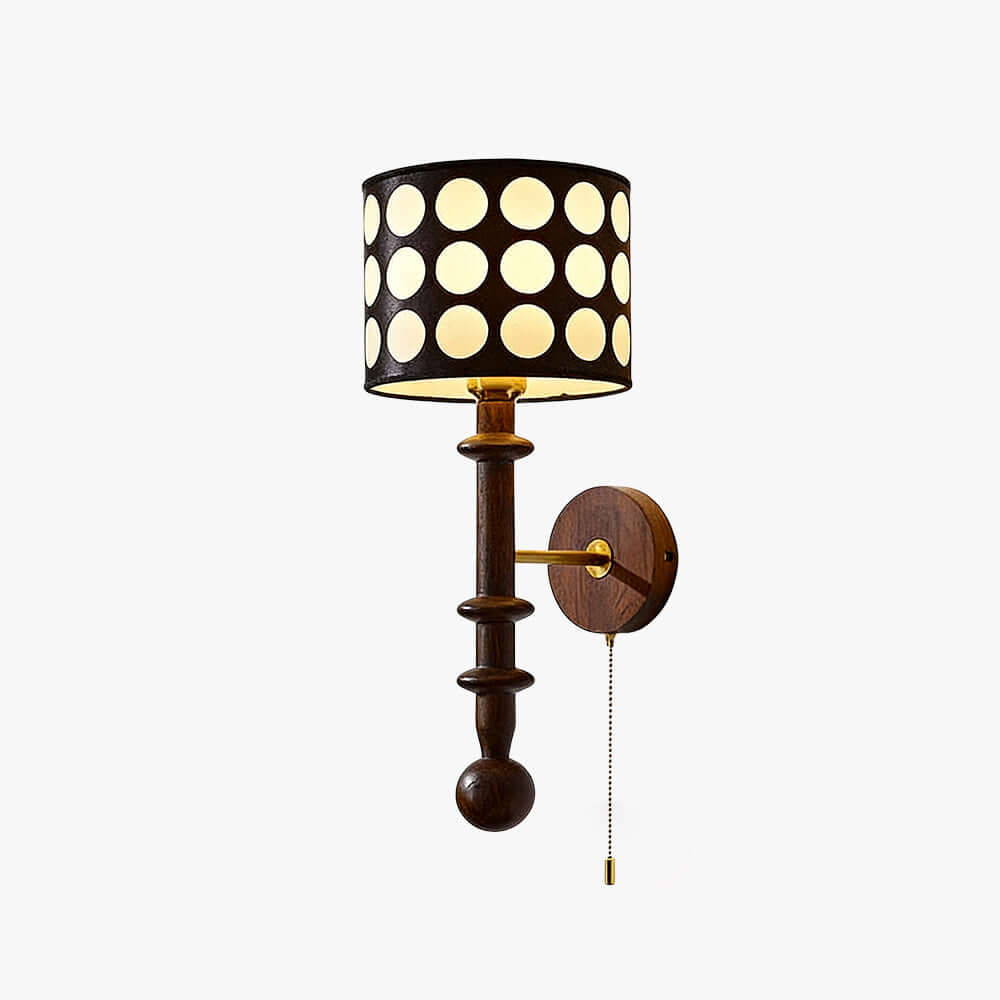 Navira Wall Lamp - French Vintage Solid Wood Fabric Hallway