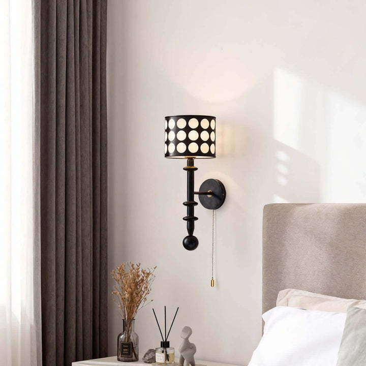 Navira Wall Lamp - French Vintage Solid Wood Fabric Hallway