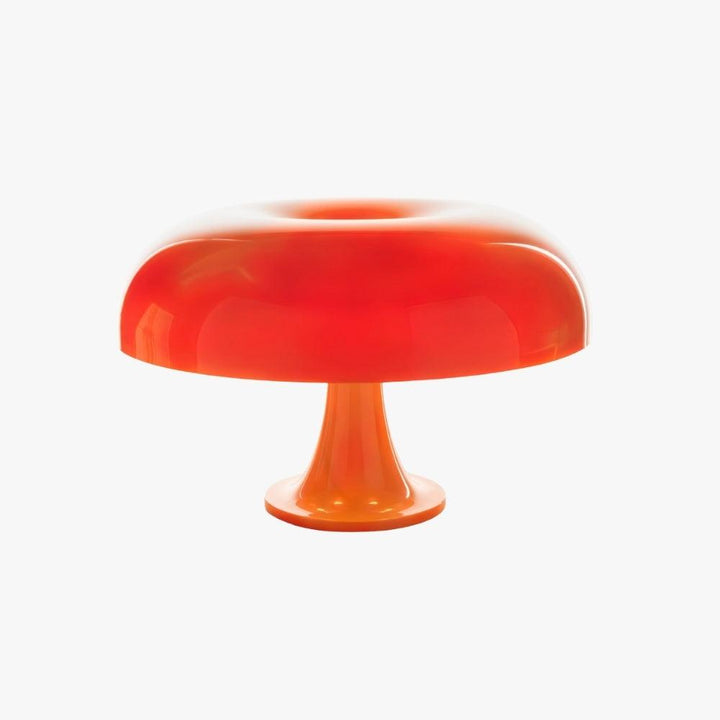 Orange Nesso Table Lamp with a rounded dome shade on a white background