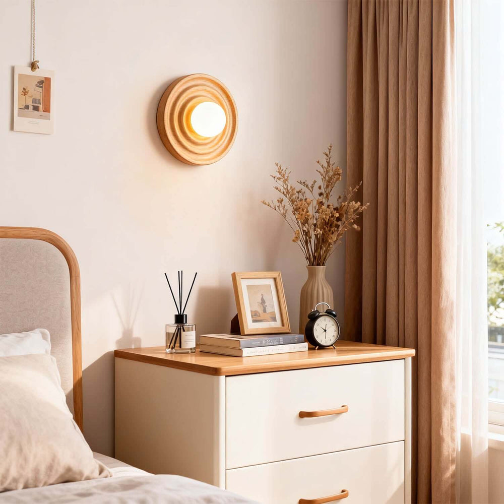Nirelo Wall Lamp - Retro Minimalist Statement Wood Light