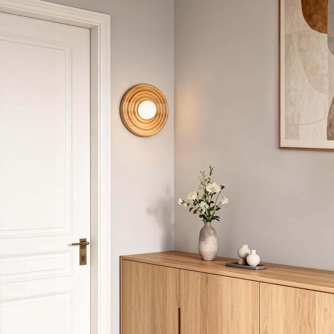 Nirelo Wall Lamp - Retro Minimalist Statement Wood Light