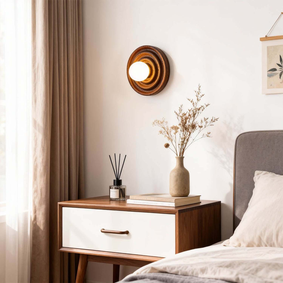 Nirelo Wall Lamp - Retro Minimalist Statement Wood Light