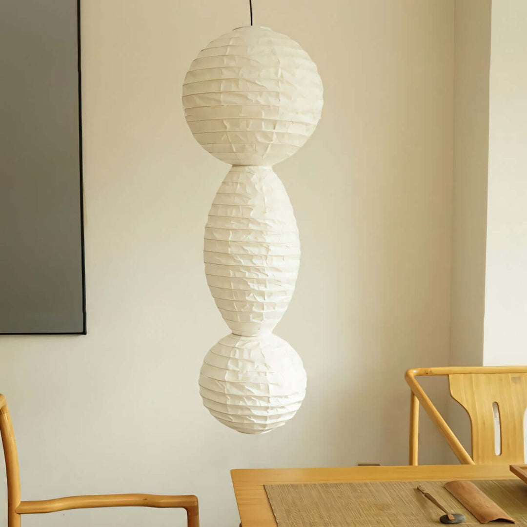 Noyra Chandelier – Japanese Retro Geometric Paper Lantern