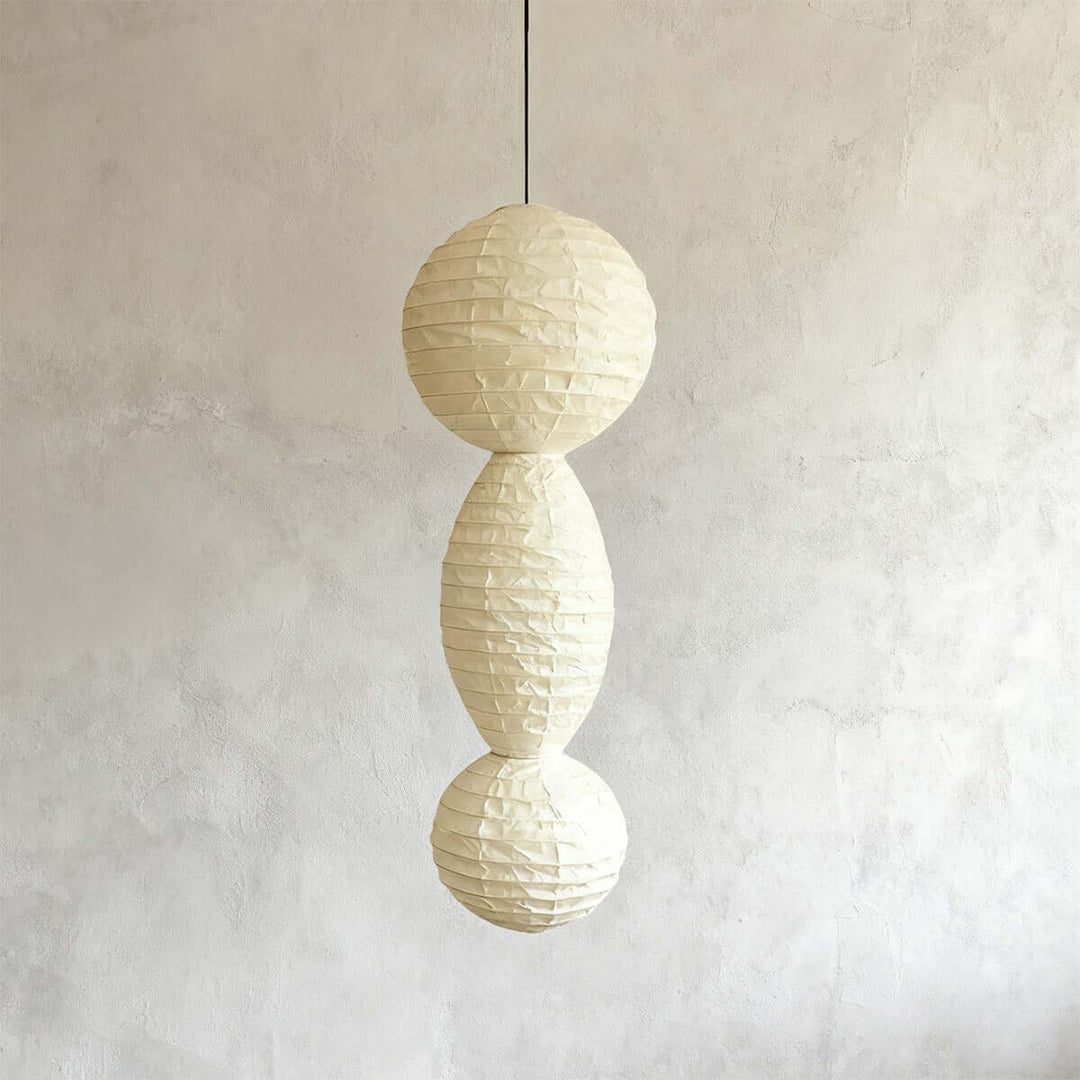 Noyra Chandelier – Japanese Retro Geometric Paper Lantern