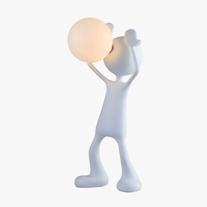 Nuvako White Lamp – Sculptural Art Deco Table Light