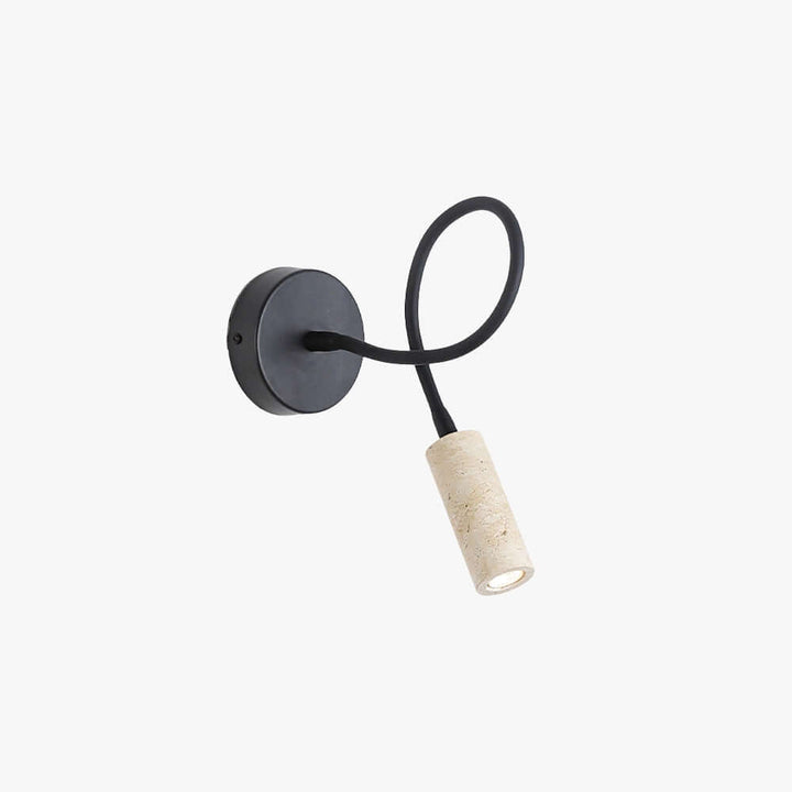 Nuvka Wall Light – Wabi Sabi Statement Travertine Bedside Lamp