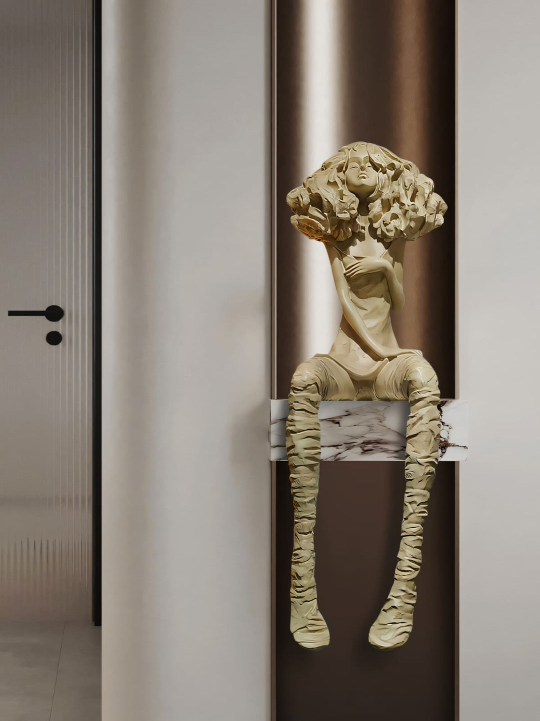 Nuvrion Resin Sculpture – Creative Girl Art Resin Sculpture