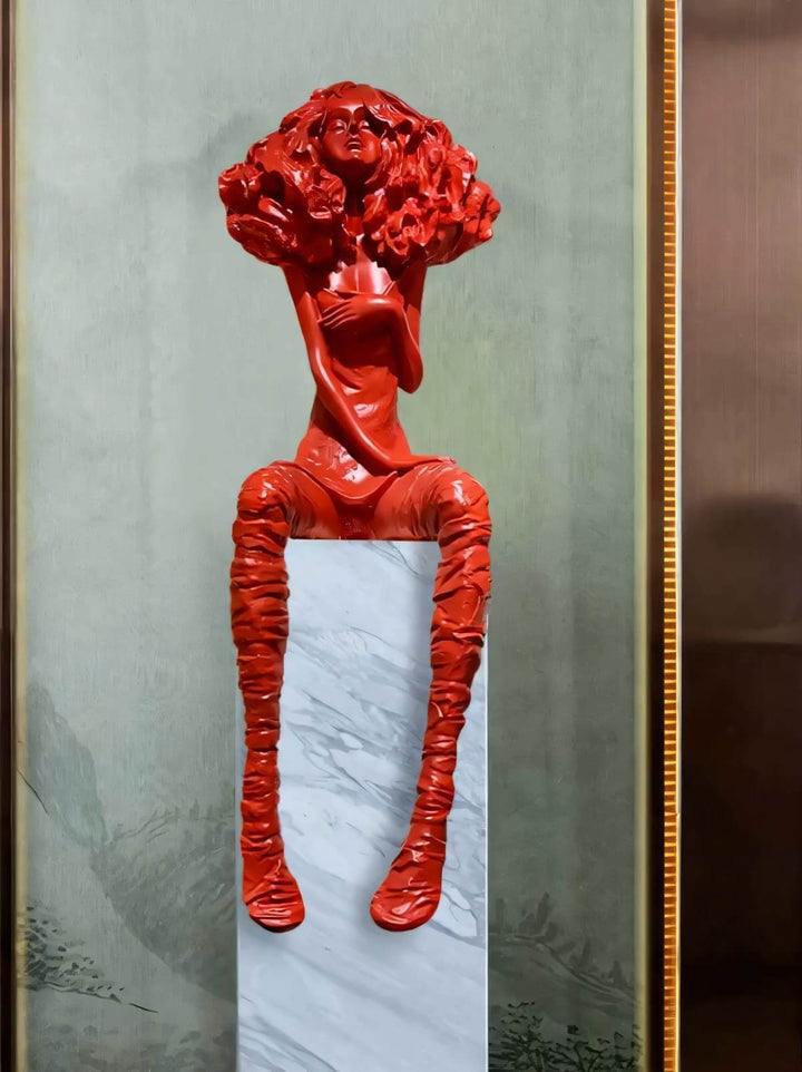 Nuvrion Resin Sculpture – Creative Girl Art Resin Sculpture