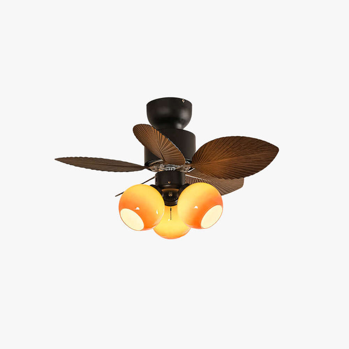 Nylox Ceiling Fan Light | Vintage Glass Living Room Light