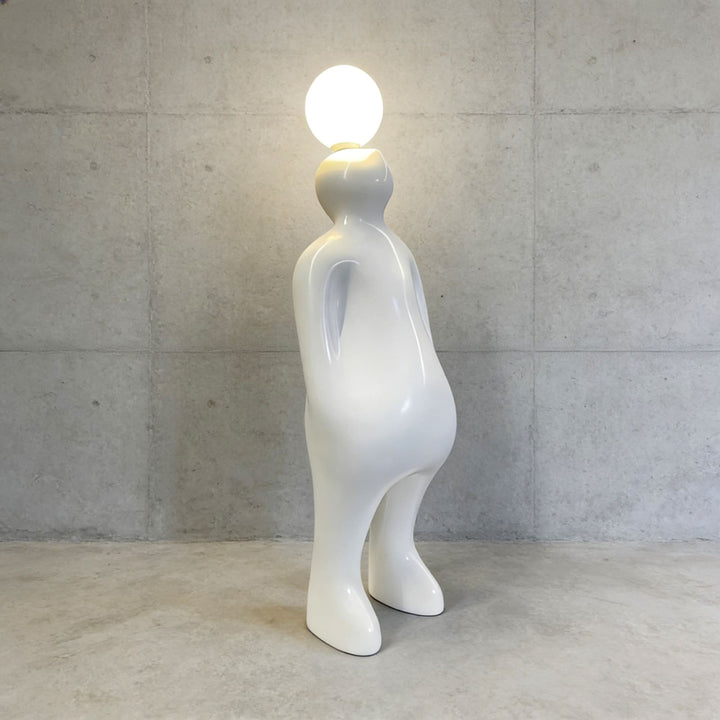 Olunor White Sculpture Table Lamp – Decorative Living Room Light