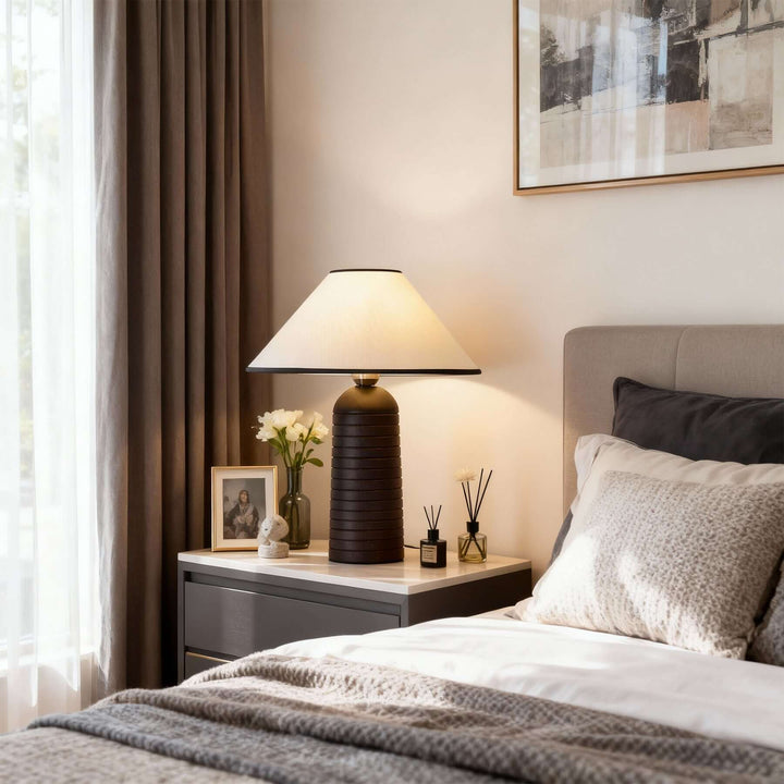Orvae Table Lamp – Wabi-Sabi Fabric Vintage Table Lamp