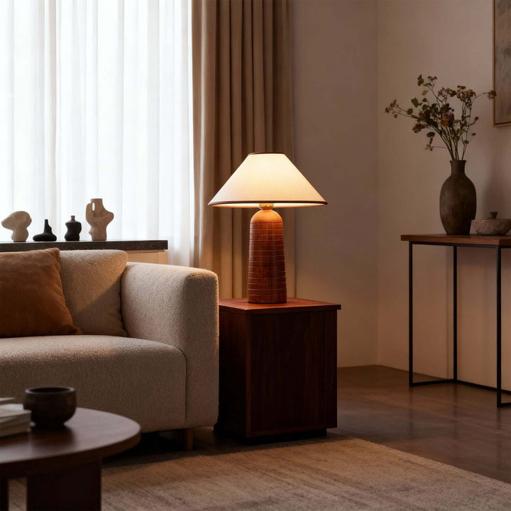 Orvae Table Lamp – Wabi-Sabi Fabric Vintage Table Lamp