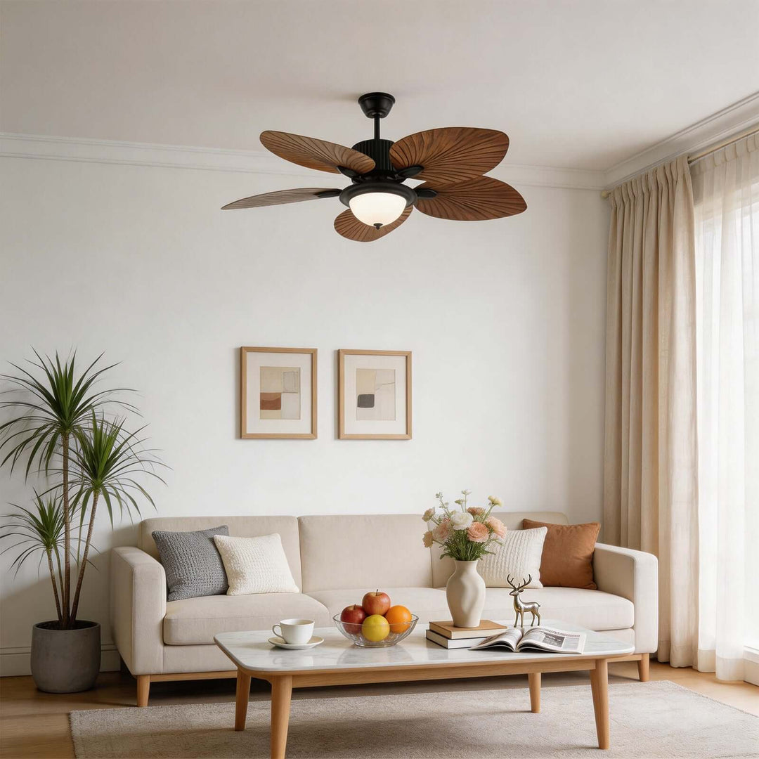 Orynx Ceiling Fan Light | Vintage Creamy Glass Dining Light