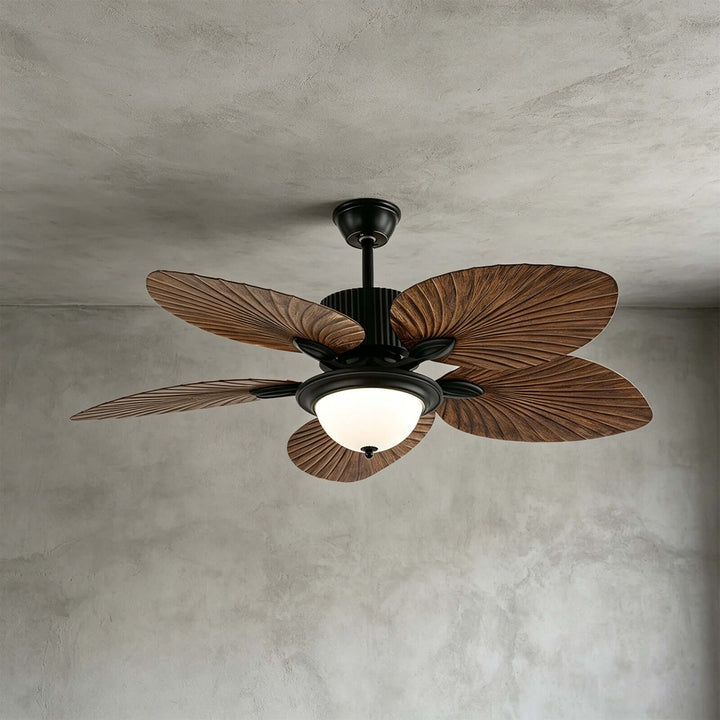 Orynx Ceiling Fan Light | Vintage Creamy Glass Dining Light