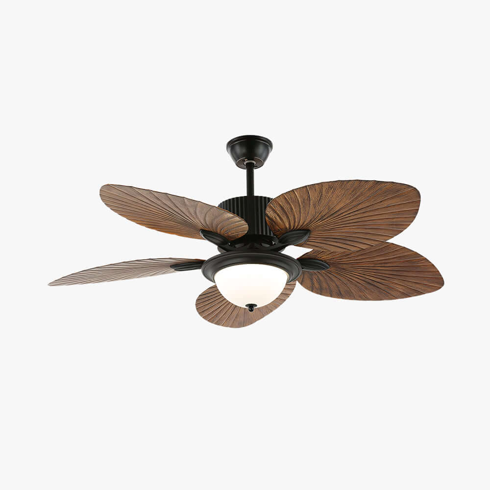 Orynx Ceiling Fan Light | Vintage Creamy Glass Dining Light