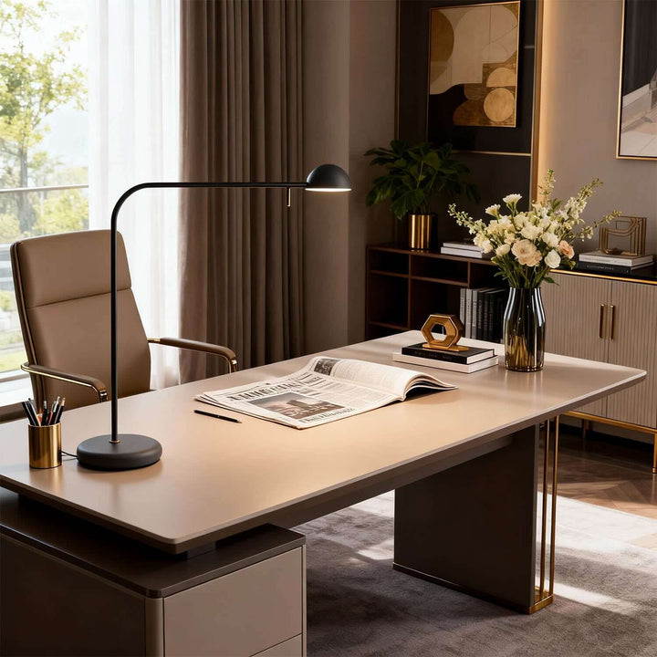 Pelano Table Lamp - Contemporary Minimalist Aluminum Office Lamp