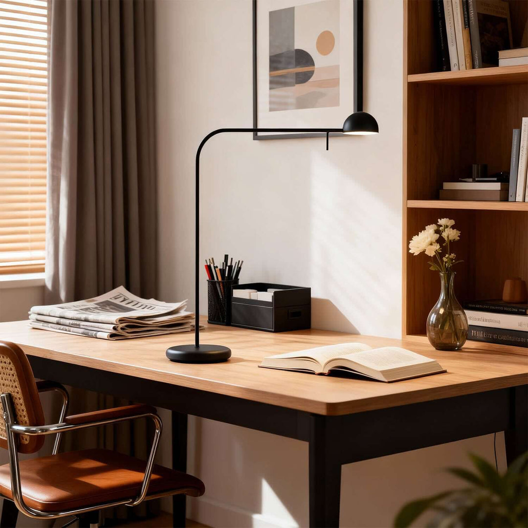 Pelano Table Lamp - Contemporary Minimalist Aluminum Office Lamp