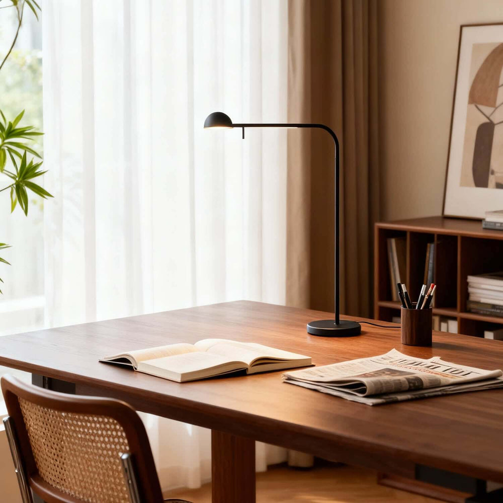 Pelano Table Lamp - Contemporary Minimalist Aluminum Office Lamp