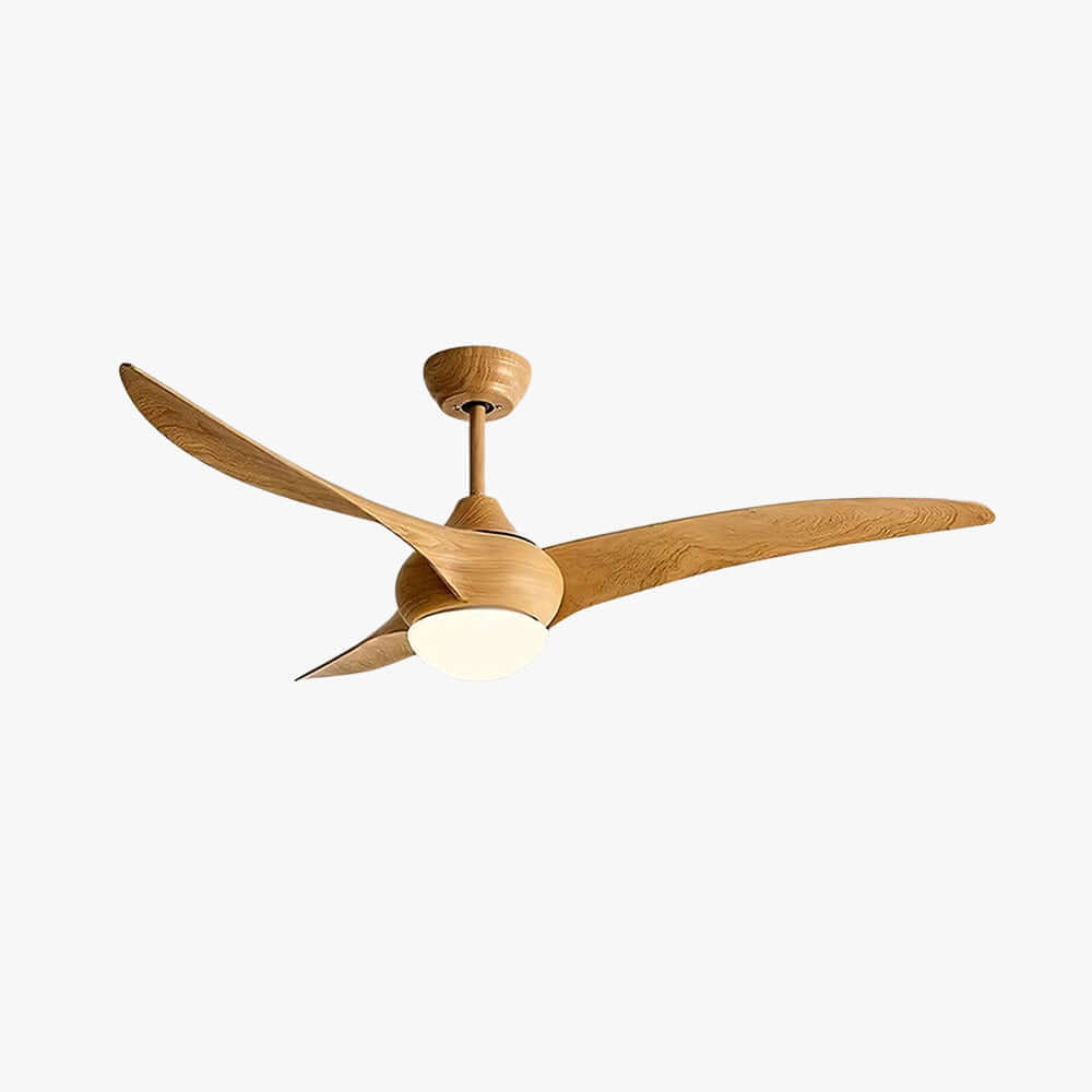 Phryne Ceiling Fan Light - Modern Minimalist Wood Grain ABS