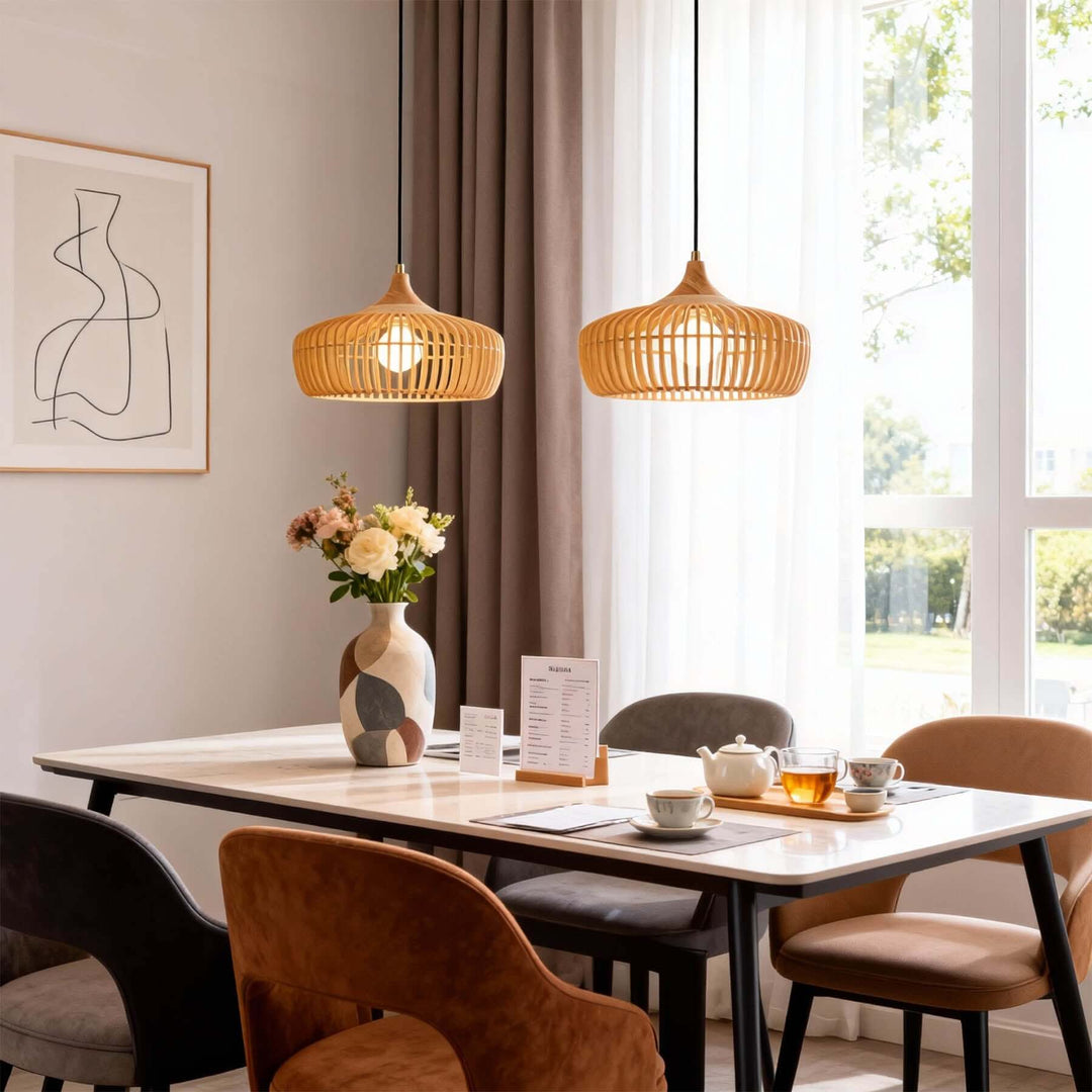 Pirevo Pendant Light – Japanese Wabi-sabi Retro Creative Wood