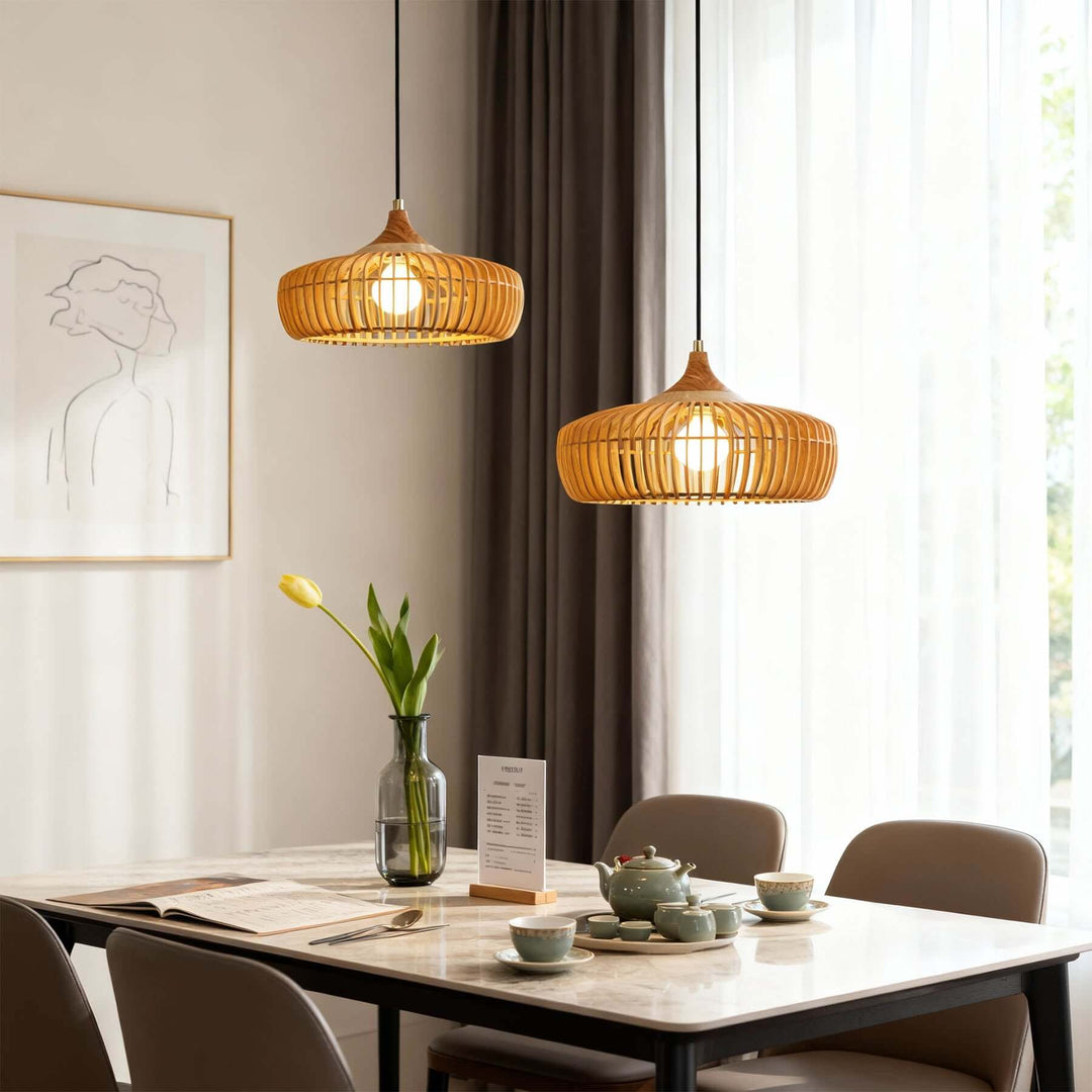 Pirevo Pendant Light – Japanese Wabi-sabi Retro Creative Wood