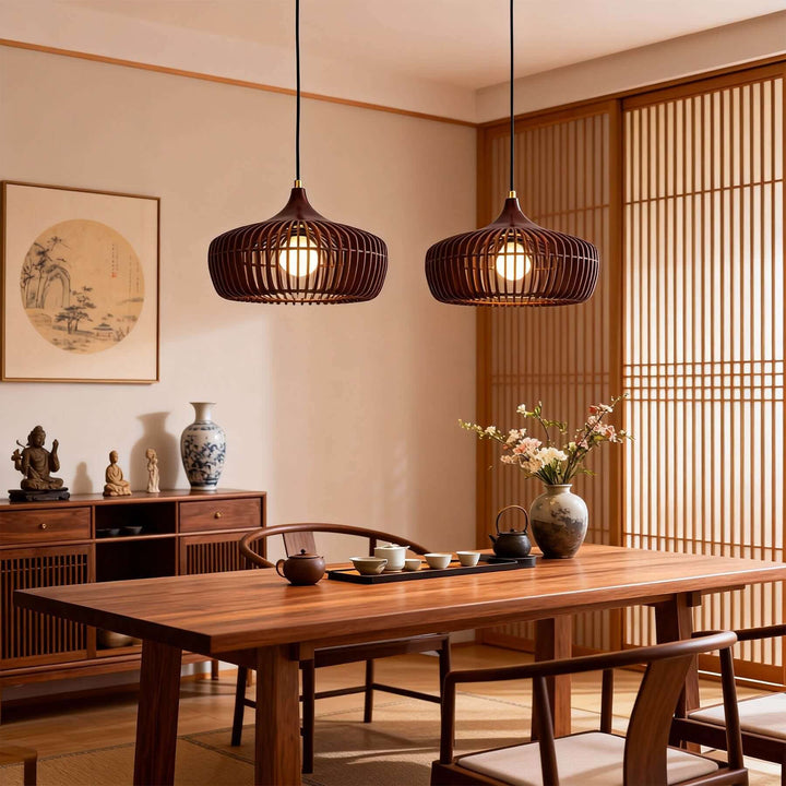 Pirevo Pendant Light – Japanese Wabi-sabi Retro Creative Wood