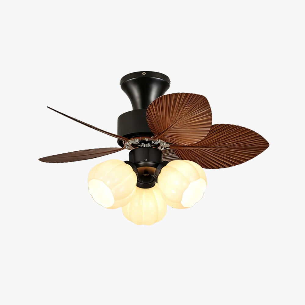 Plothu Ceiling Fan Light A | Cream Dining Room Glass Light