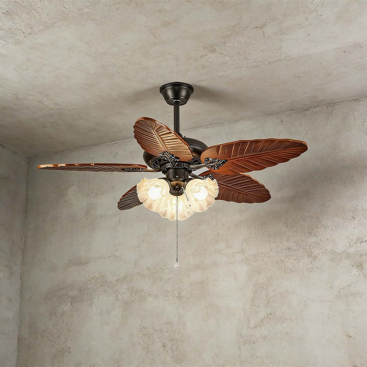 Prythe Ceiling Fan Light | French Retro Living Room Light