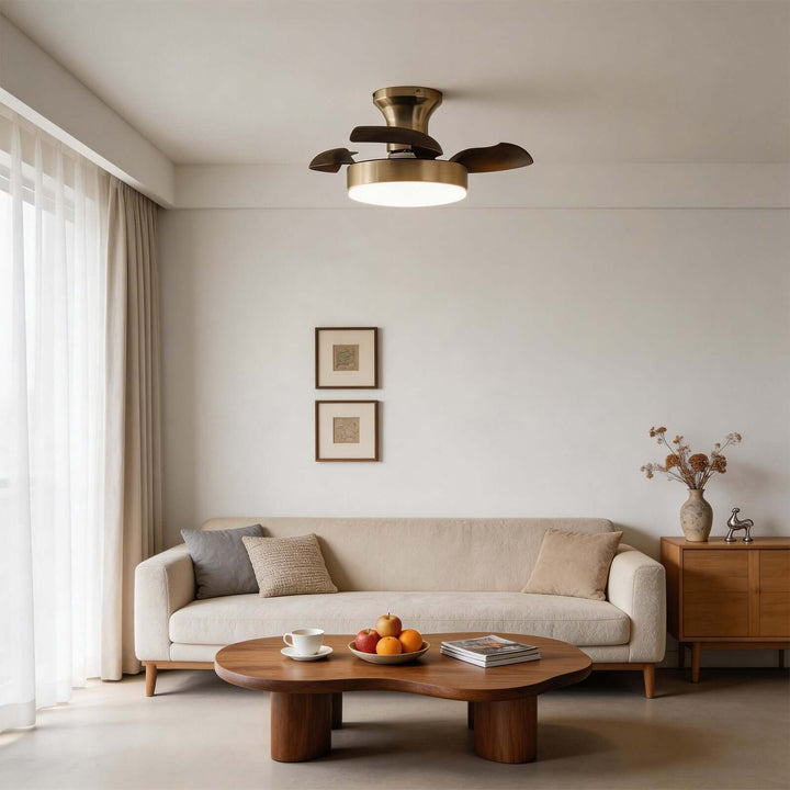 Pryva Ceiling Fan Light | Modern French ABS Dining Light