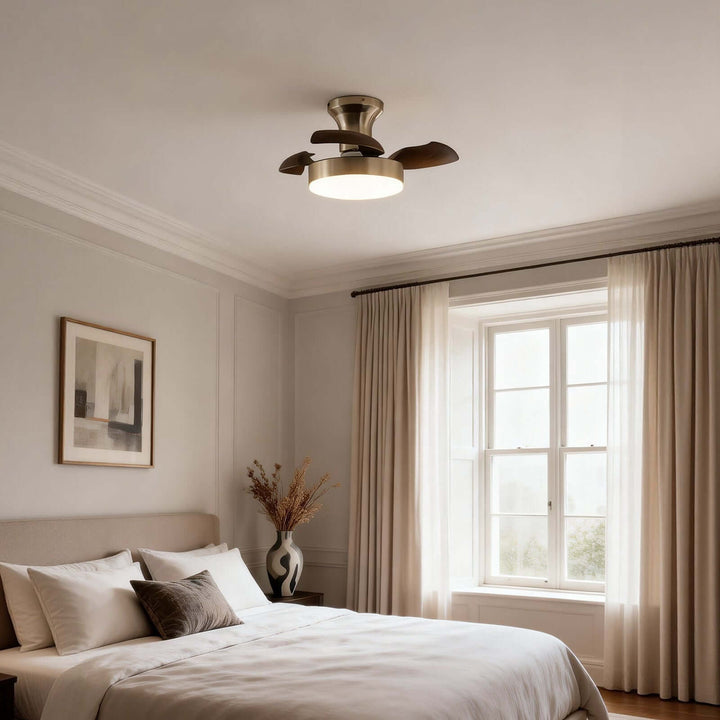 Pryva Ceiling Fan Light | Modern French ABS Dining Light